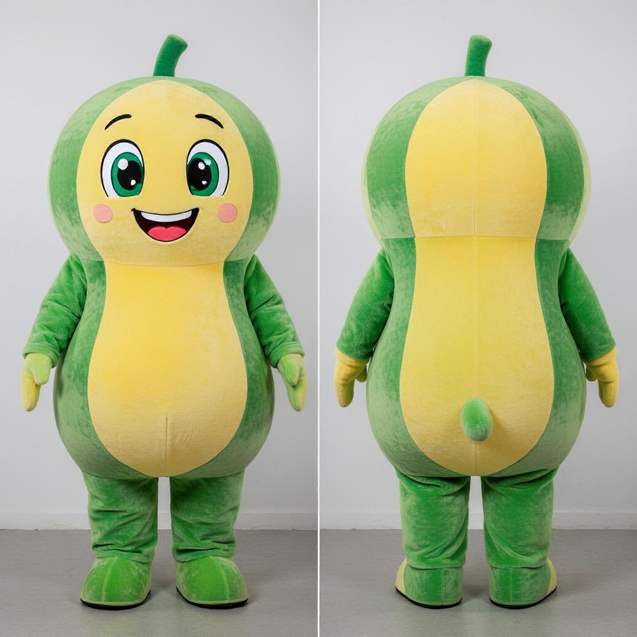 MASTICOT Lime Green Rounded Melon Mascot