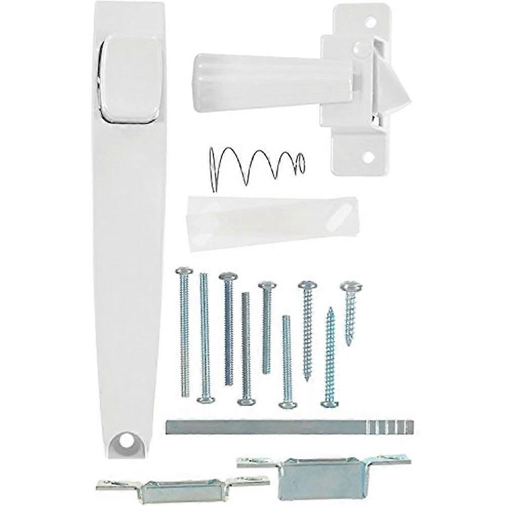 1set Screen Door Handle & Hardware, Push-Button Latches for Screen/Storm Doors
