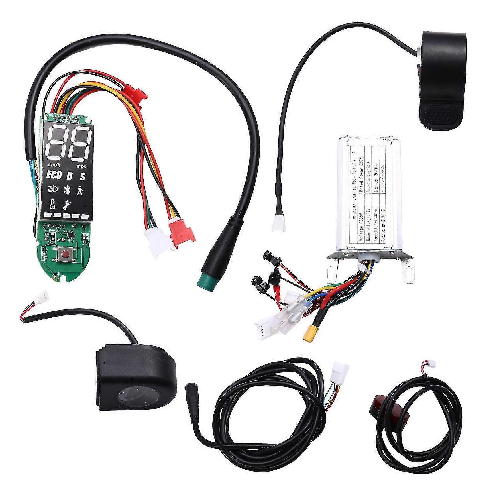 36V 350W Controller Dashboard Accelerator Scooter Replace Kit for E-Scooter Controller Dashboard Ac