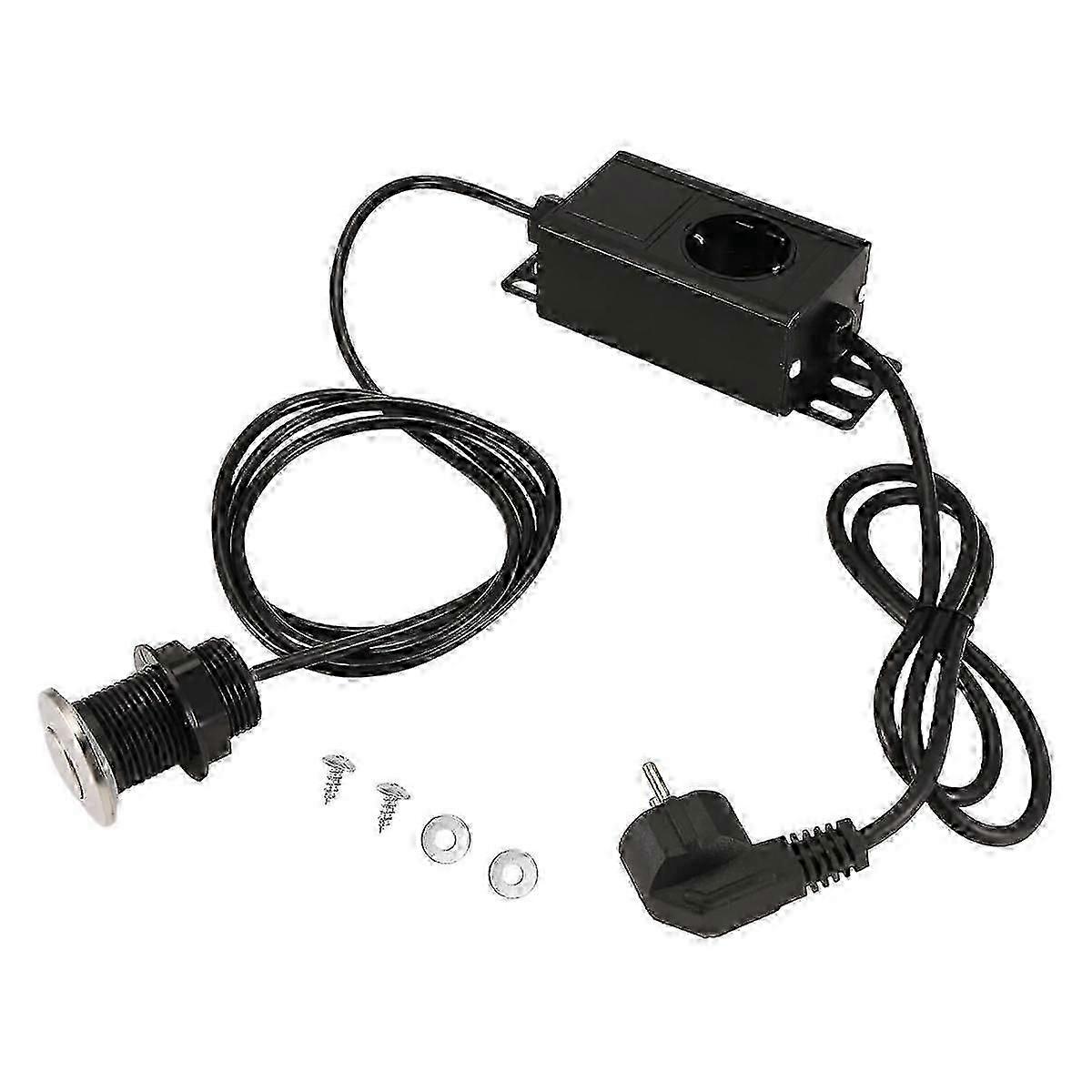 Plastic Air Switch Kit for Garbage Disposal - EU Plug, Compatible with Various C