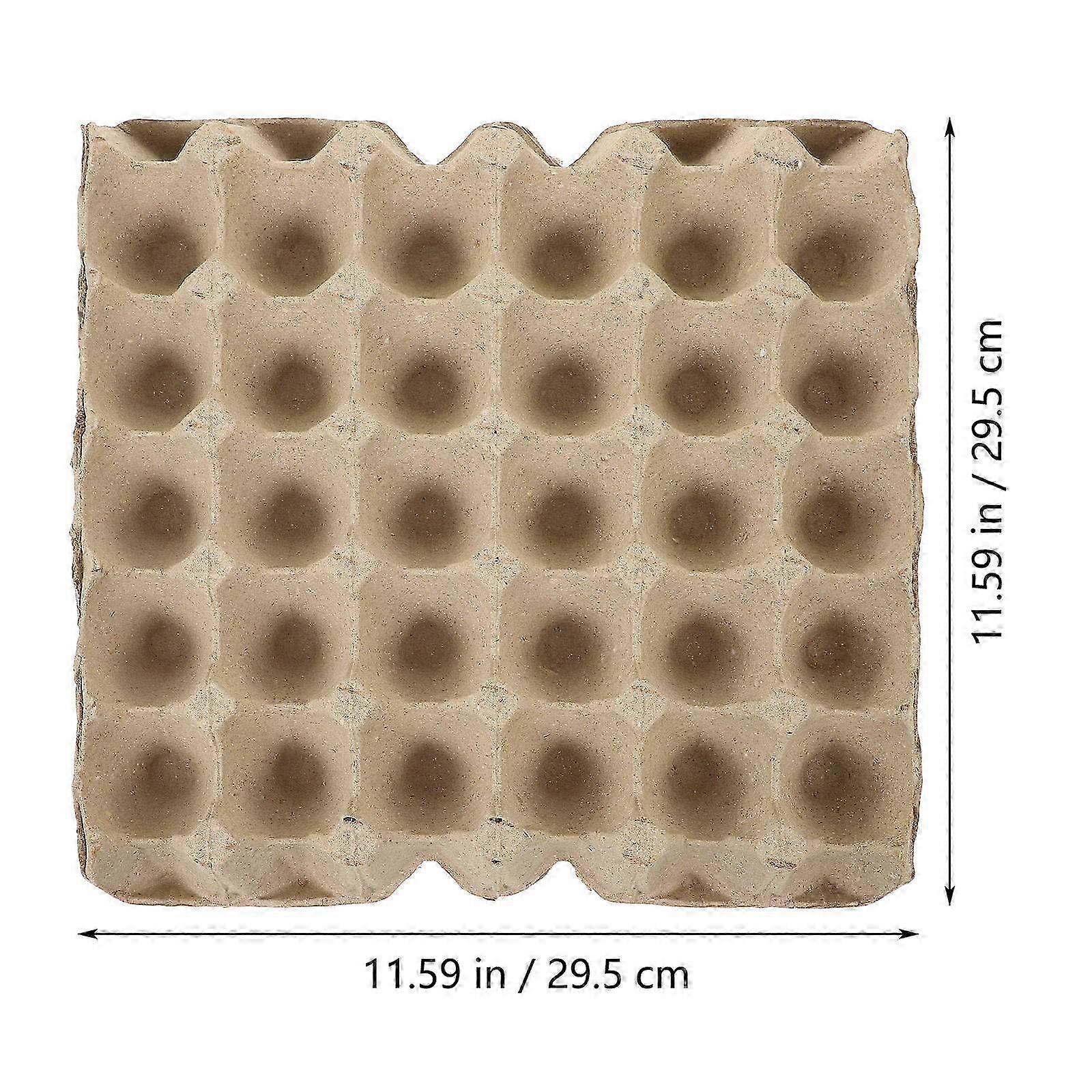 5pcs Egg Flats Paper Pulp Egg Carton Empty Egg Tray 30-Count Reusable Protective Egg Case