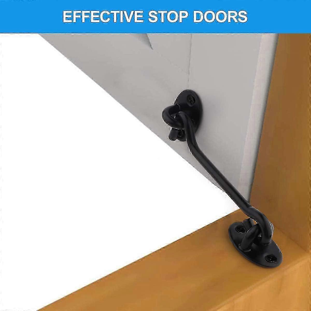 Dual-Axis Stainless Door Latch Pair