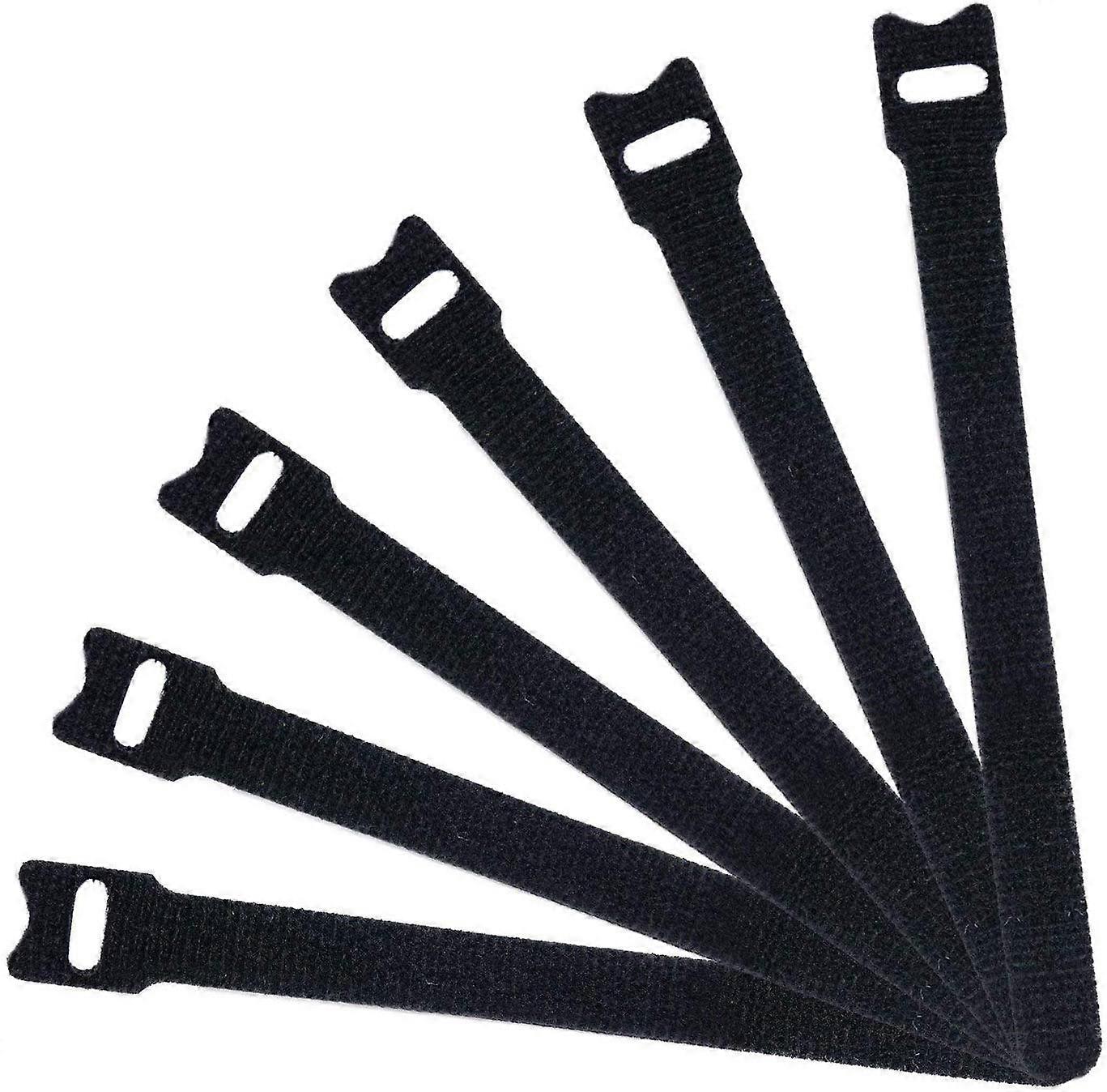 Reusable Cable Ties Black Adjustable Design for Secure Cable Management and Home Office Setup