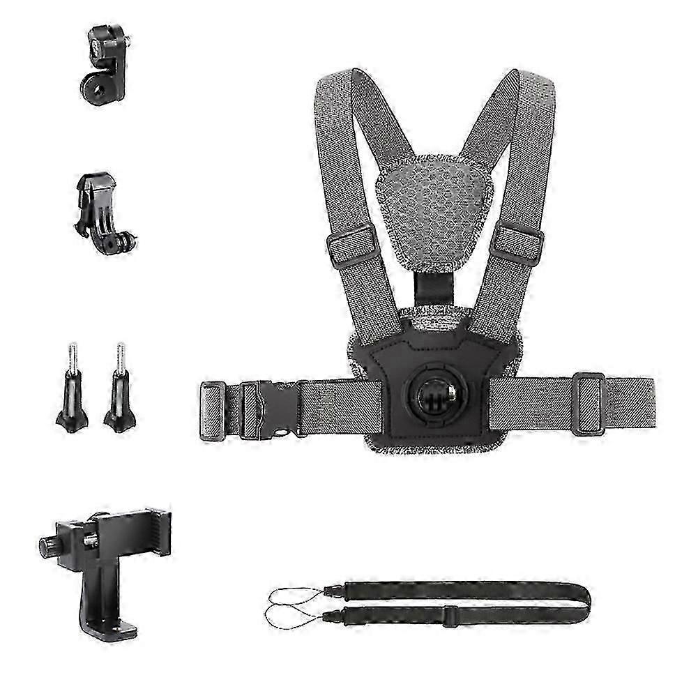 Adjustable Chest Mount Harness Strap compatible with Action Camera Accessories Combo B top