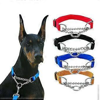 Martingale-Hundehalsband aus Edelstahlkette, Zugstopp, Ausbruchsicheres Trainingshalsband für mittelgroße und große Hunde
