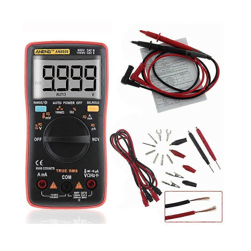 True Rms Ncv Digital Multimeter 9999 Counts Backlight Ac Dc Current Voltage Tester
