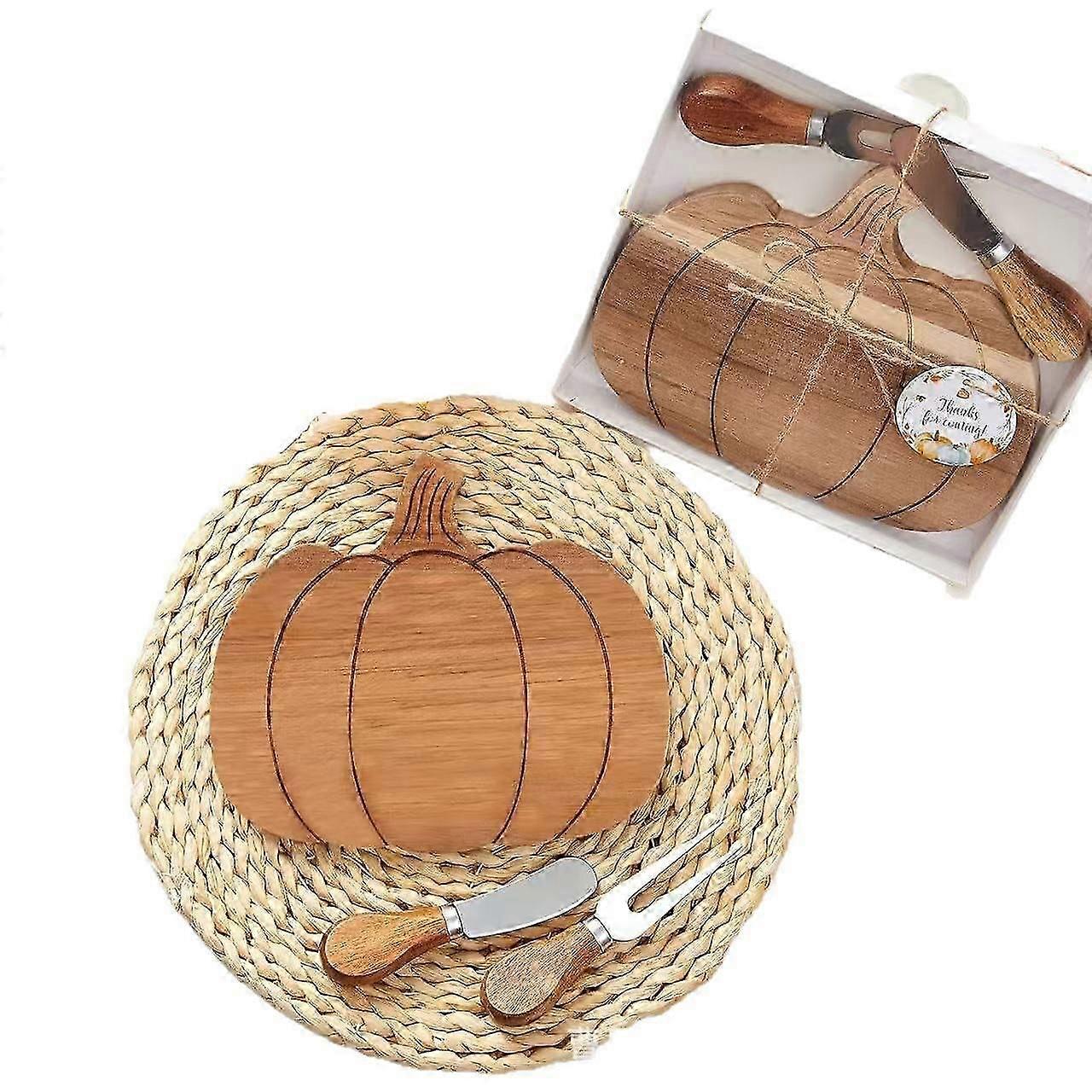 Pumpkin Shape Oak Cutting Board for Meal Prep and Serving