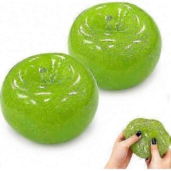 Slushy Apple Squishy Fidget Toy Glitter Liquid Sand Stress Relief Slow Rising Fidget Sensory Desk Decor Gift Slushy Texture
