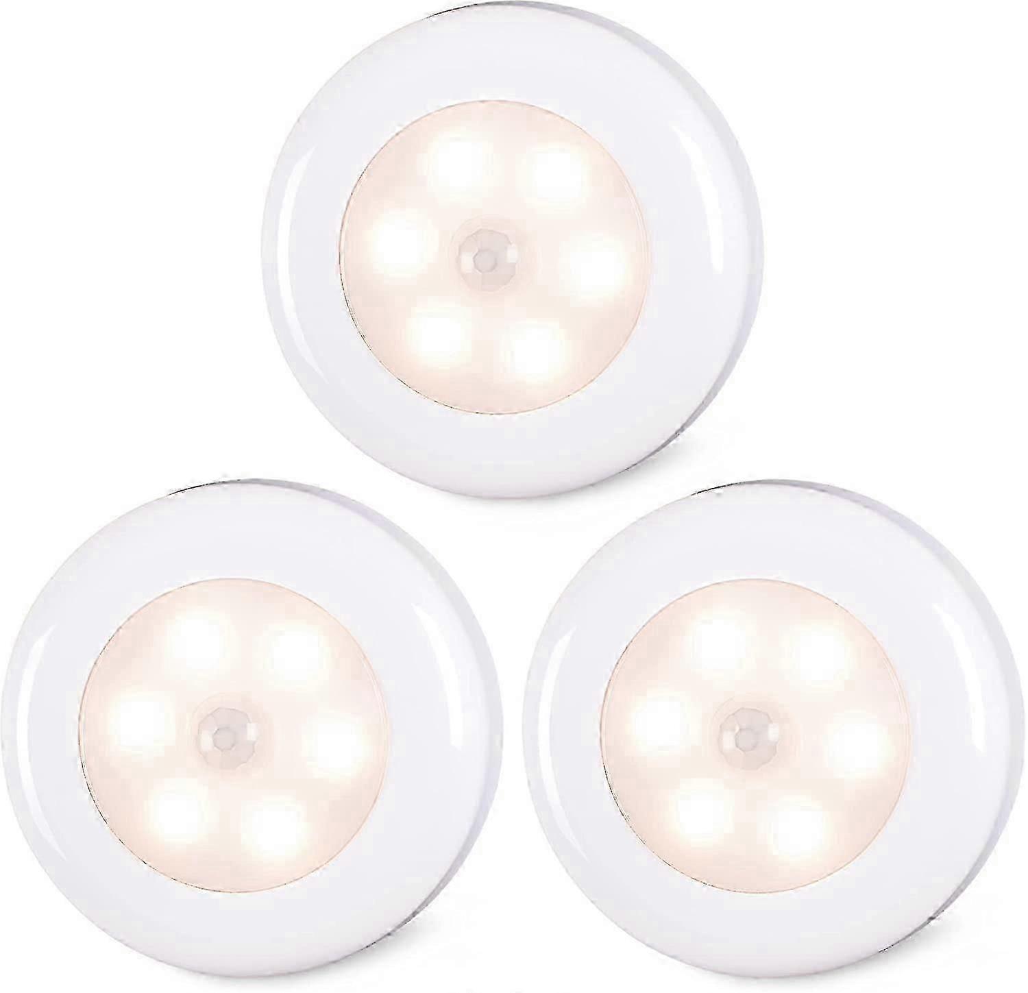 Motion Sensor Lights Indoor (Warm White, 3 Pack)