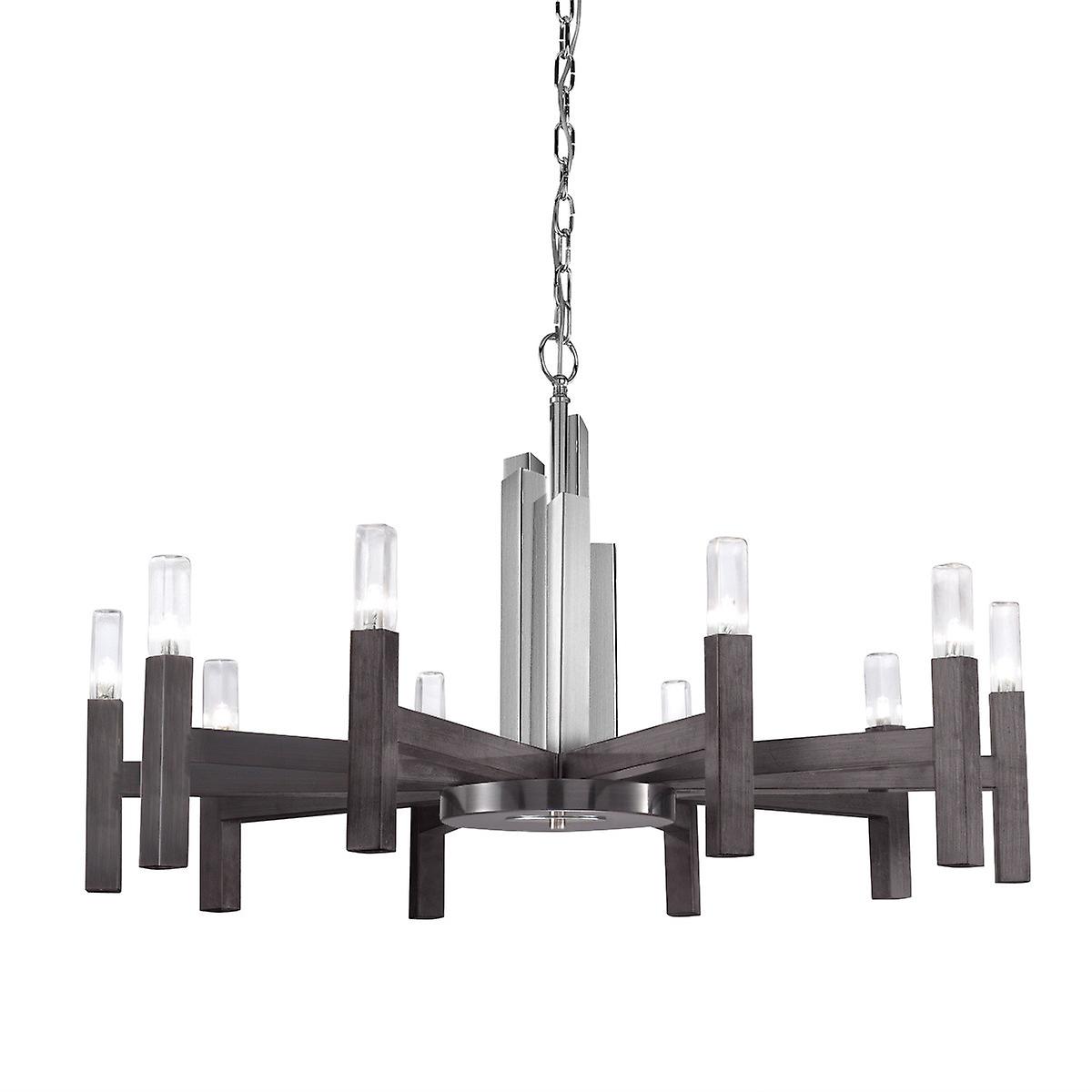 Spigolo Multi Arm Pendant Ceiling Light 10 Light Brunito Brushed