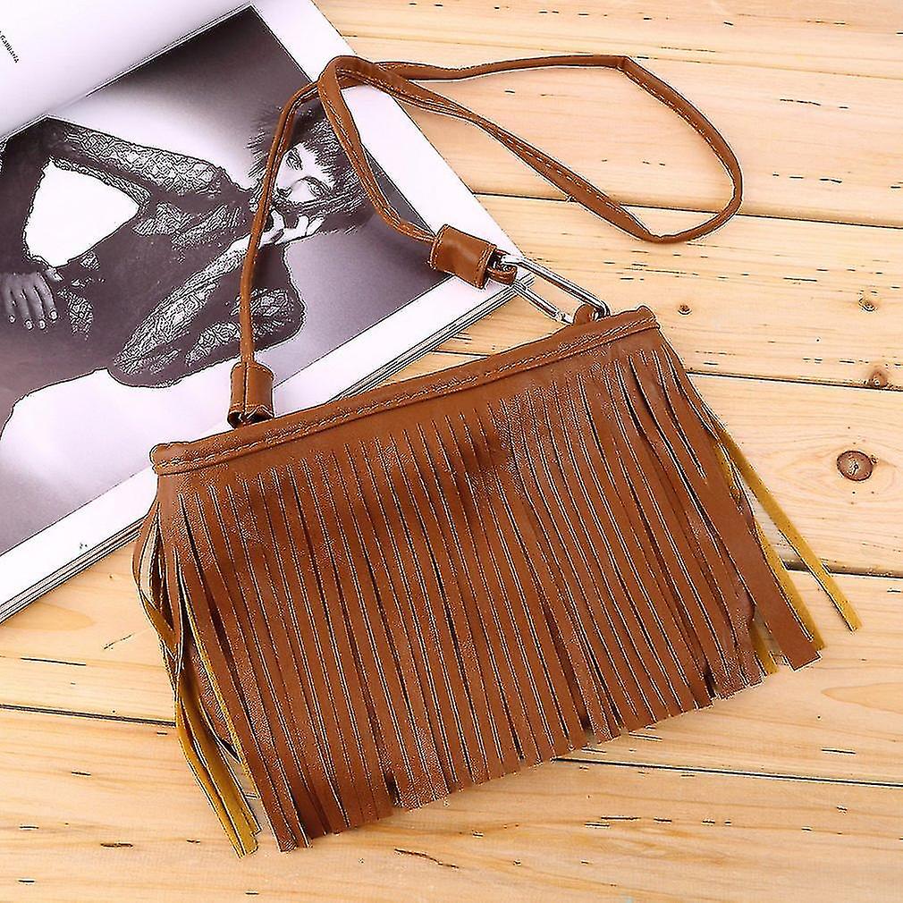 Women's Punk Satchel Tassel Suede Fringe Shoulder Messenger Cross Body Bag