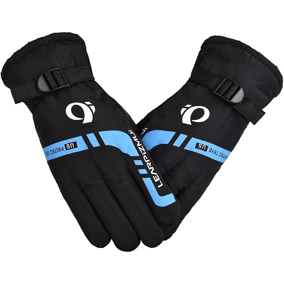 (black-blue) Winter Men's Ski Riding Gloves