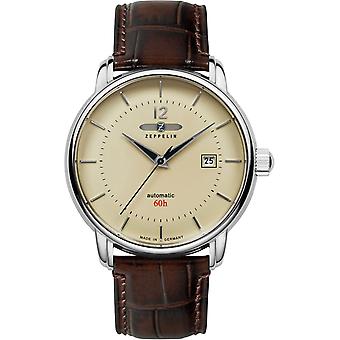 Zeppelin lz120 bodensee Analog Men's Watch Automatic with Cowhide Bracelet 8160-5