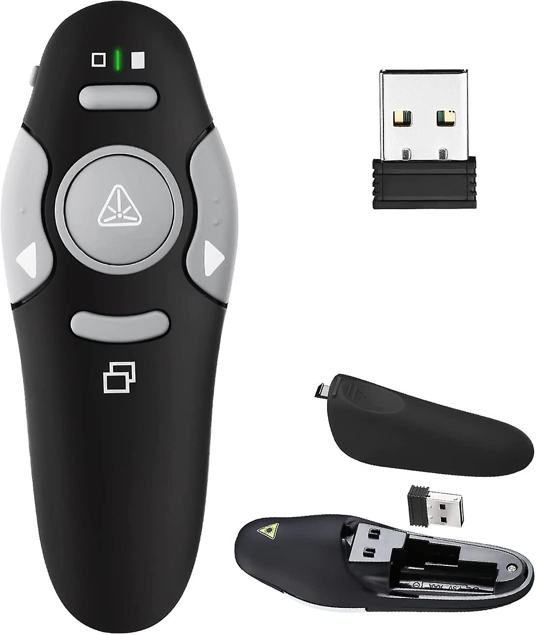 Presentation Clicker Remote Laserpointer - Wireless USB Presenter - Slideshow Powerpoint Clicker - Kompatibel mit Win10mac - Unterstützung Pptkeynotegoogl