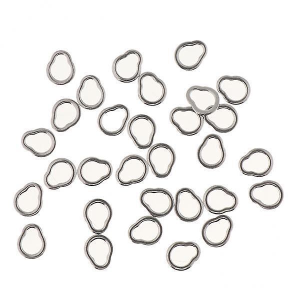 2x30pcs Stainless Steel Solid Rings for Jigging, Assit Hooks, Big Game L
