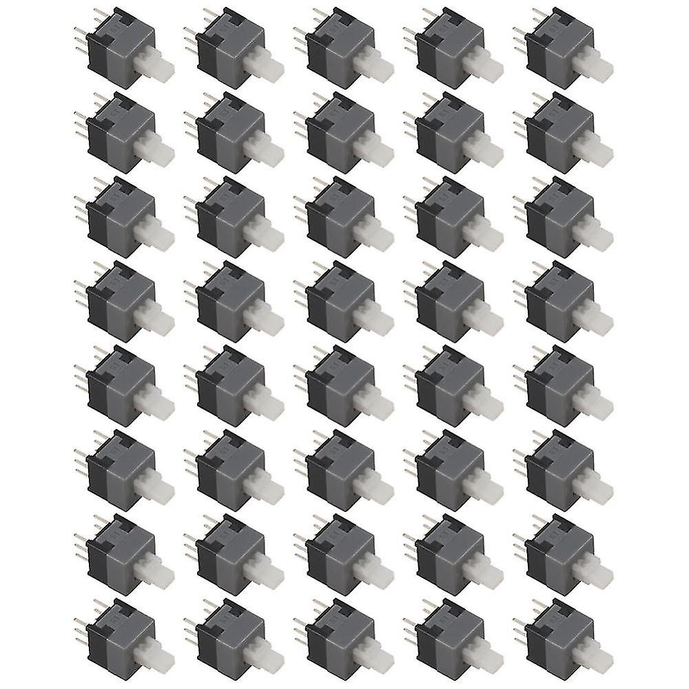 6 Pin Dpdt Latching Tact Tactile Push Button Pushbutton Switch 40 Pcs