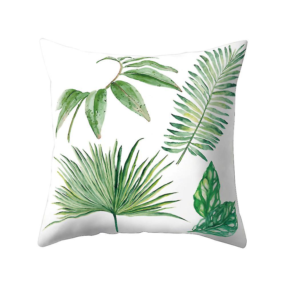 新鮮なモンステラの葉花投げ枕カバークッションカバーソファベッドの装飾