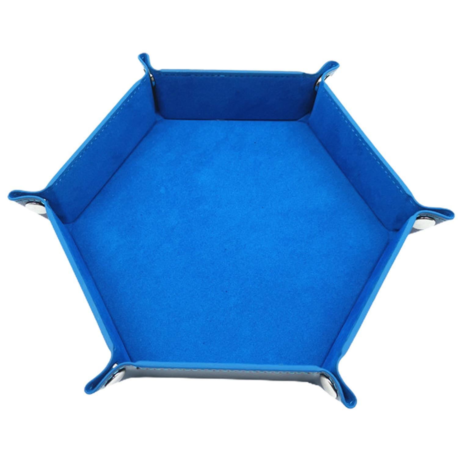 ZHOUBA Storage Tray Foldable Large Capacity Faux Leather Assorted Dice Shape Organizer Holder