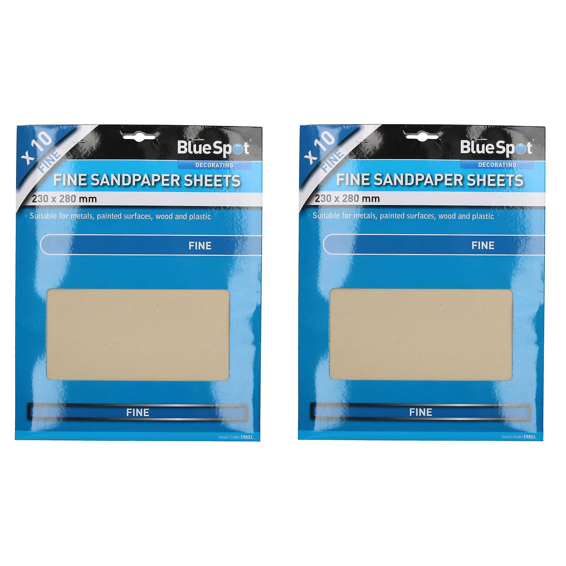 20pc Assorted Sandpaper Sanding Sheets for Metal Wood Plastic Fine 240 Grit