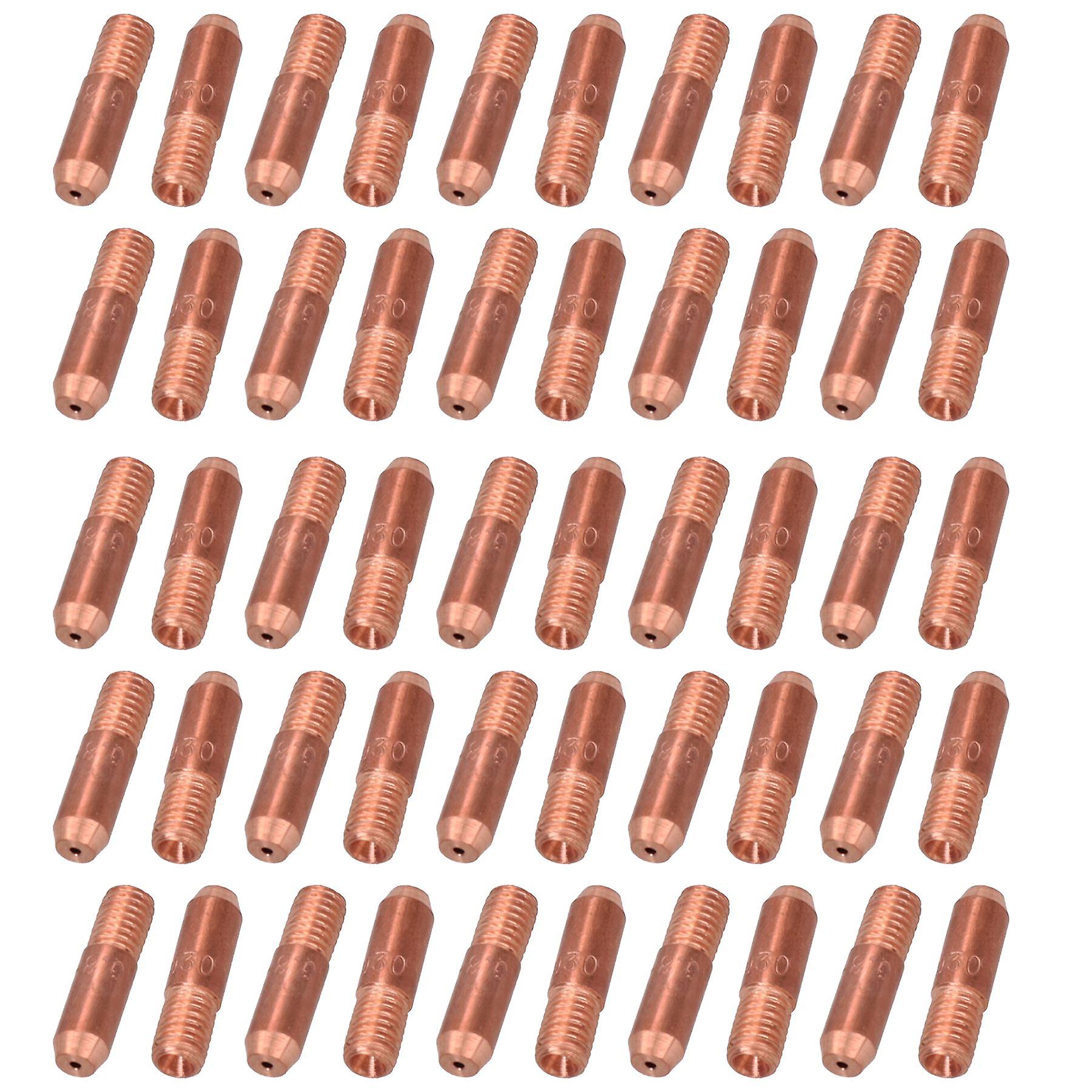 0.8mm Mini Contact Tips 50pk Hobby Welding Torch Welder MIG Gas M5 Thread