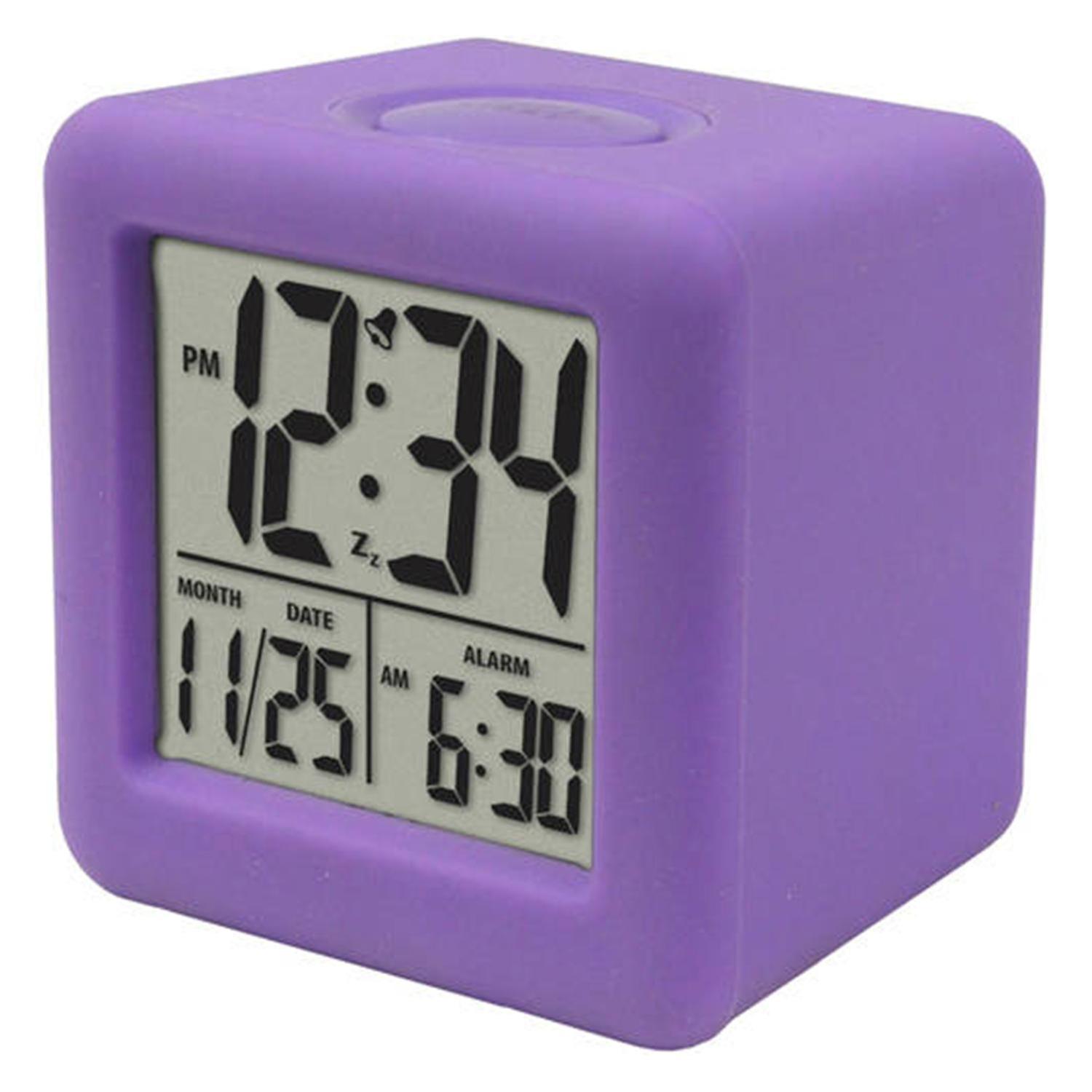 ZHOUBA Digital Clock Shock-proof Snooze Function Silicon Cover Portable Electrical LED Clock