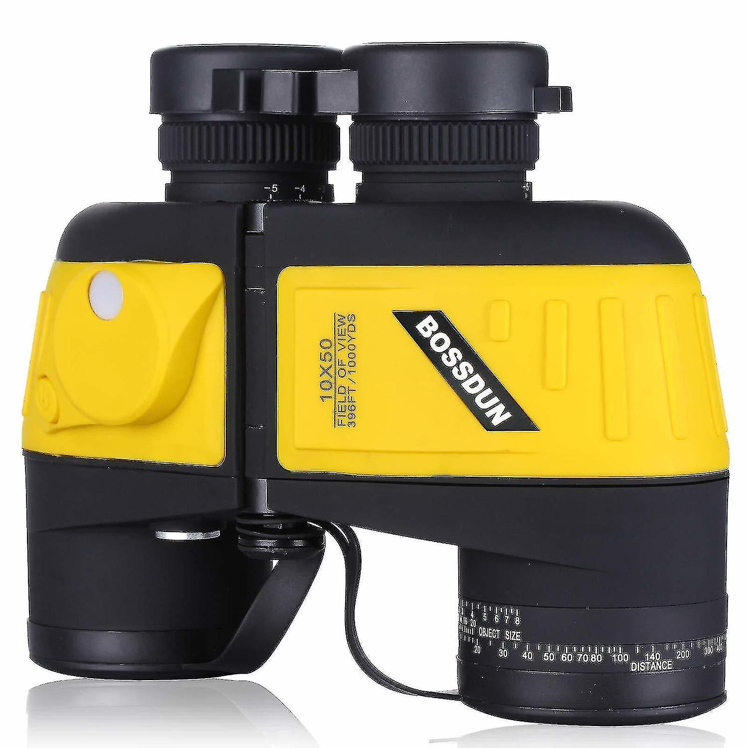 10X50 Military Binoculars, Wide Field Marine Binoculars With Internal Rangefinder And Compass For Na