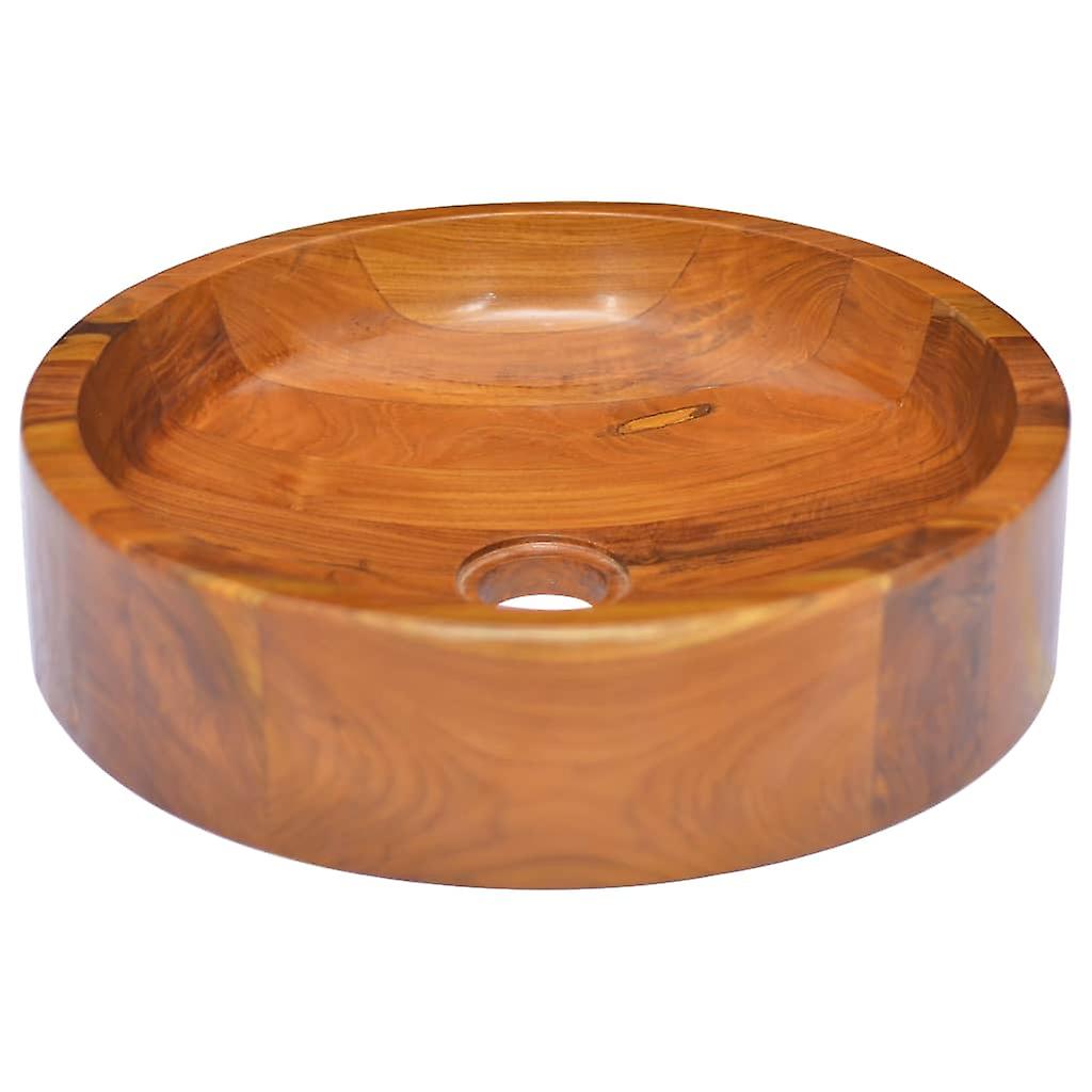 Washbasin solid wood teak ?40x10 cm