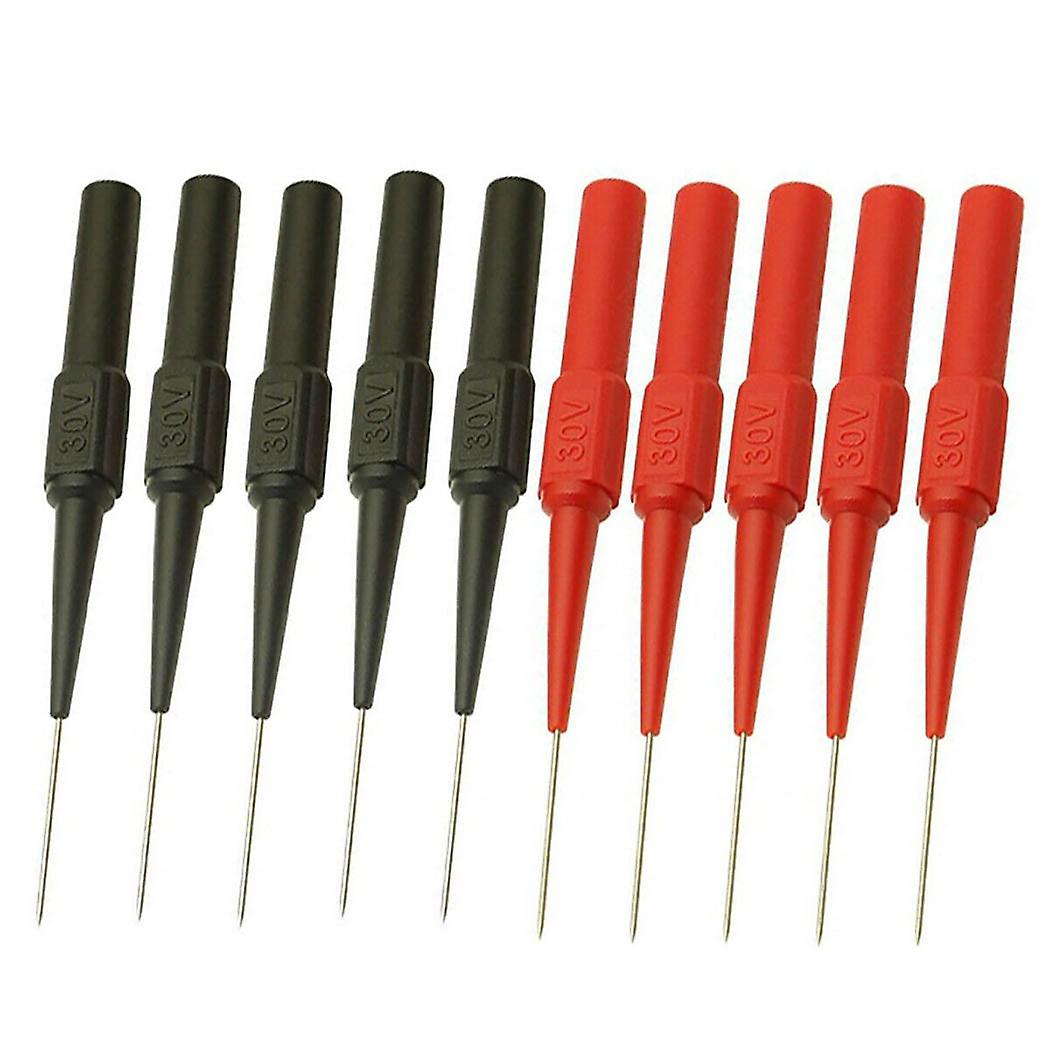 10 Pcs Test Probe Measuring Device Clamp Copper Test Lead Test Probes Plug For Multimeters Anti-breakage Soft Handles Hand Tools