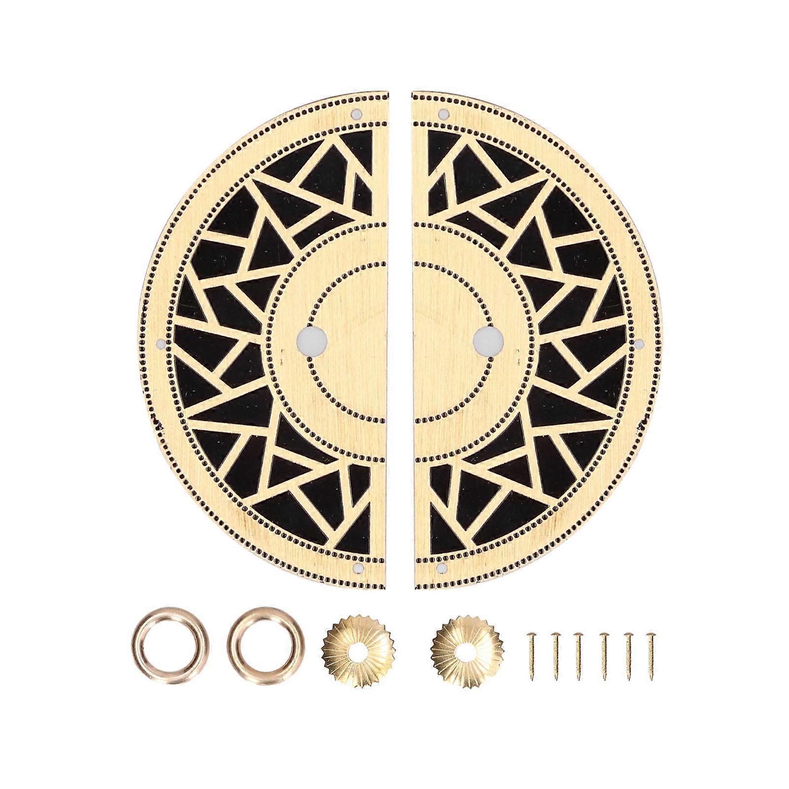Chinese Antique Cabinet Handle Brass Circular Plaid Bookcase Knob for Wardrobe Door Window