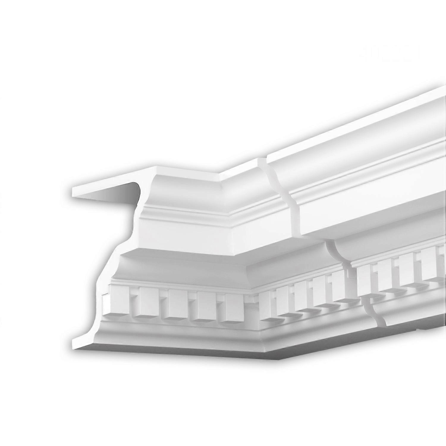 Profhome Decor 1 x Internal angle joint element 402221 Profhome white Rigid polyurethane foam pre-primed lightweight, sturdy