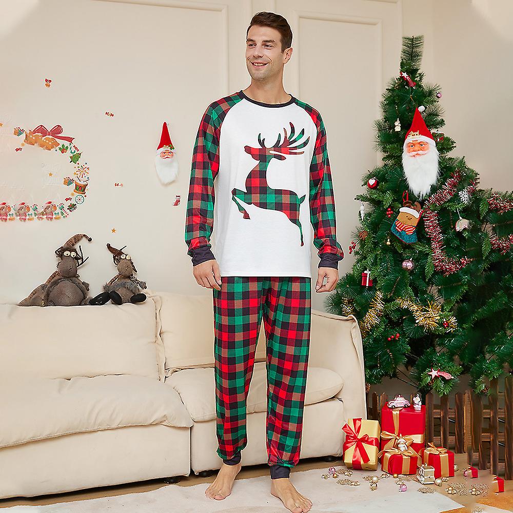 Kids Infants Christmas Family Matching Pyjamas Xmas Plaid Printed Adult Nightwear Pajamas Pjs Set