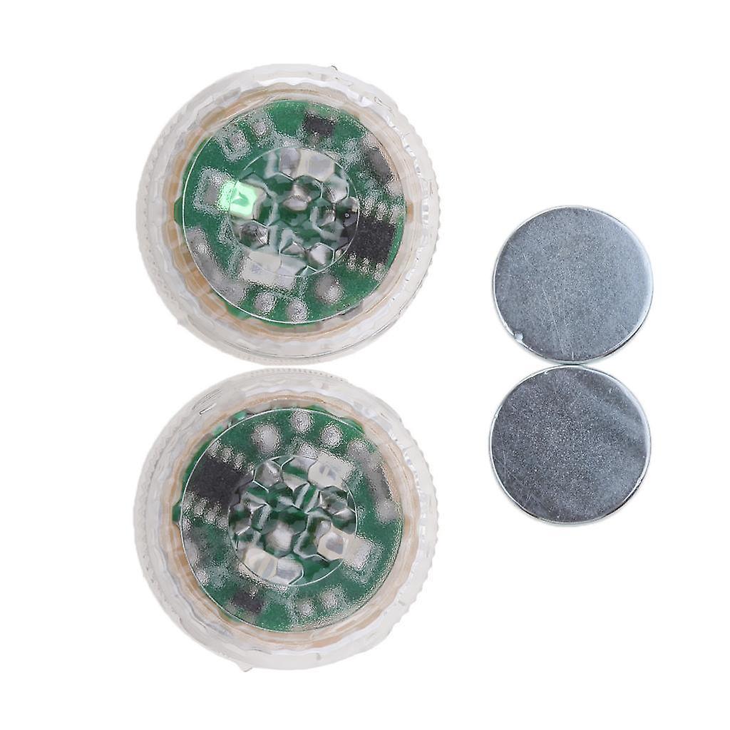 Pair Car Truck Led Door Open Warning Anti Collision Signal Flash Light Blue