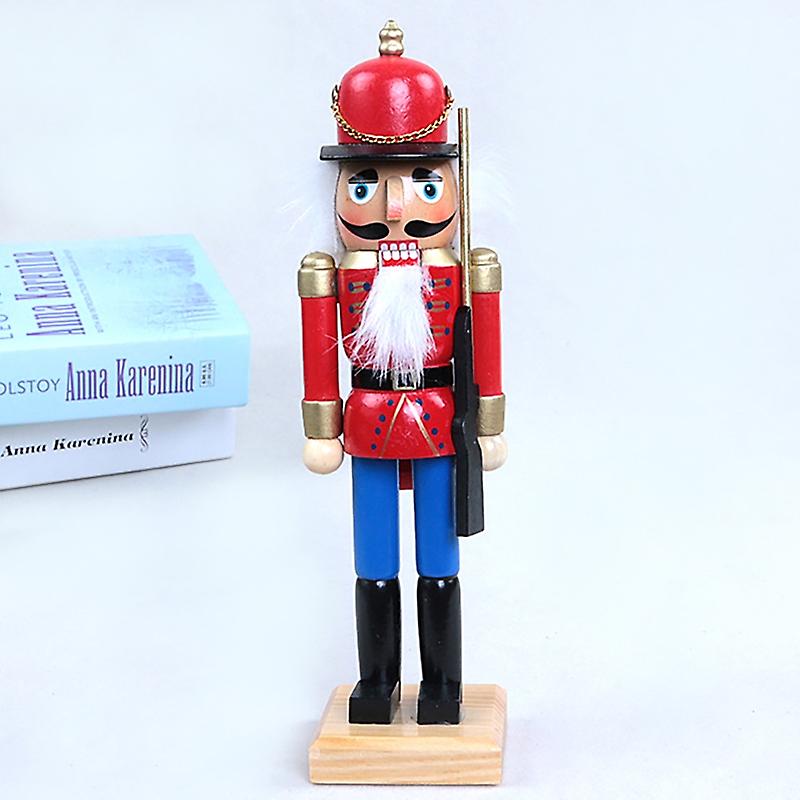 Candy Series Wooden Nutcracker Christmas Soldier Bookshelf Tabletop Ornament