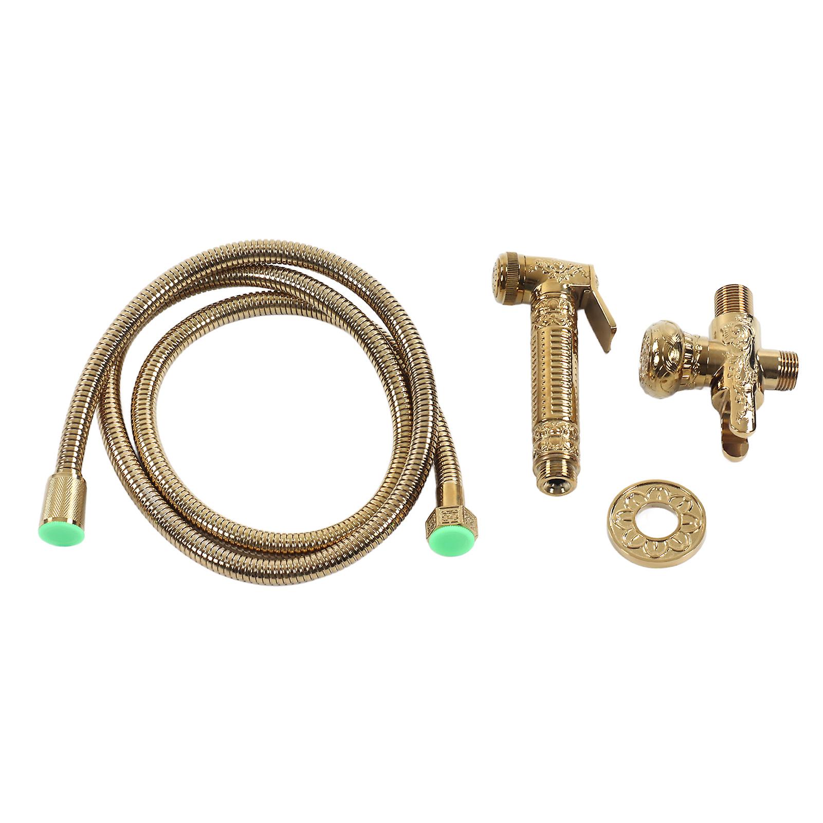 Gold-Plated Handheld Bidet Sprayer Kit – Rustproof for Bathroom & Pet Use