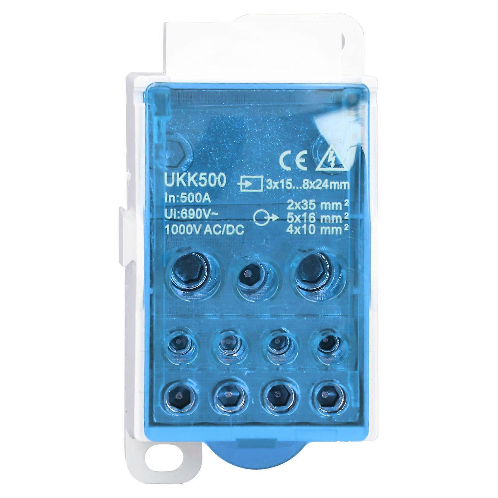 UKK500 C45 Terminal Block Junction Box 690V 500A Single Pole Rail Power Junction Box