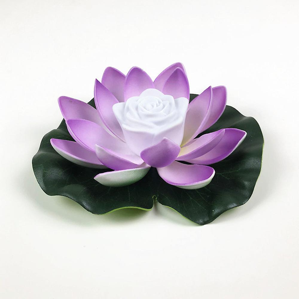 LED Changing Lotus Flower Floating Lights Pond Pool Yard Landscape Lamp