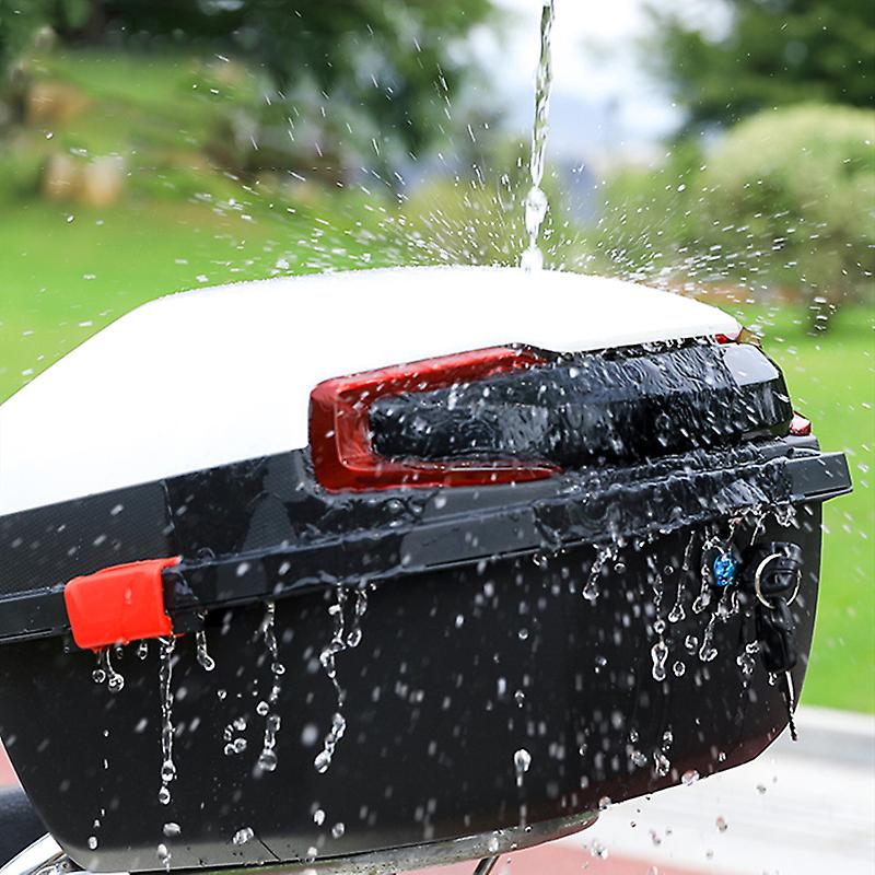 Electric Vehicles Rear Box Large Capacity Smooth Surface Color Blocking for Motorcycle Electromobile White 