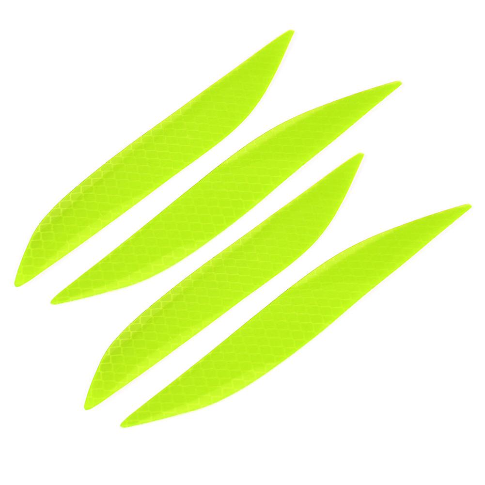 Car Reflective Sticker,4Pcs Self-adhesive Car Reflective Car Reflective Strip Car Reflective Warning Sticker Effortless Installation