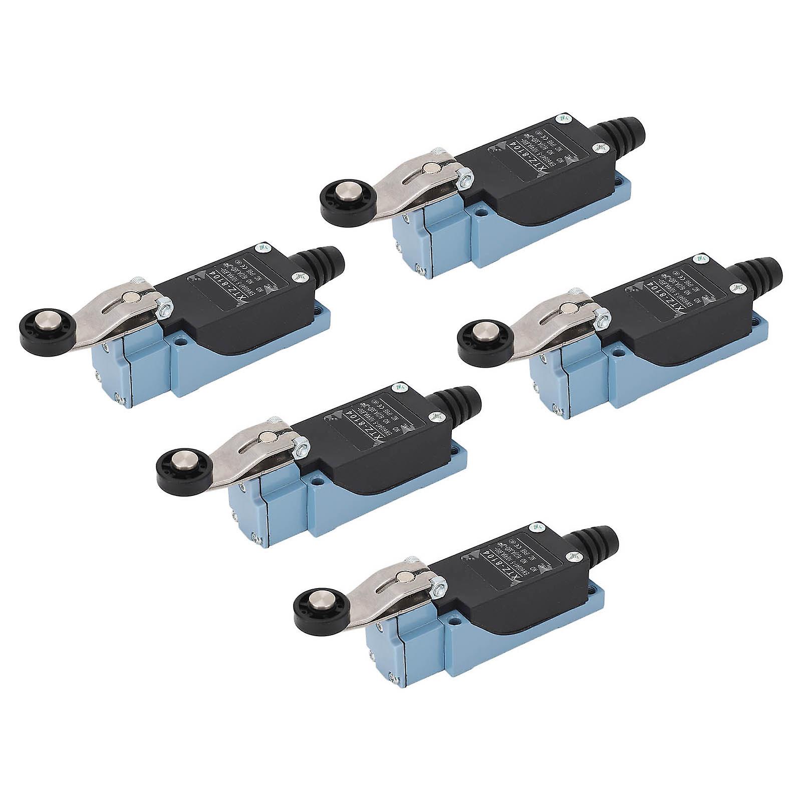 5 Pcs Roller Lever Arm Limit Switch IP66 Rotary Adjustable Roller Lever Momentary Travel Switch 250V 380V