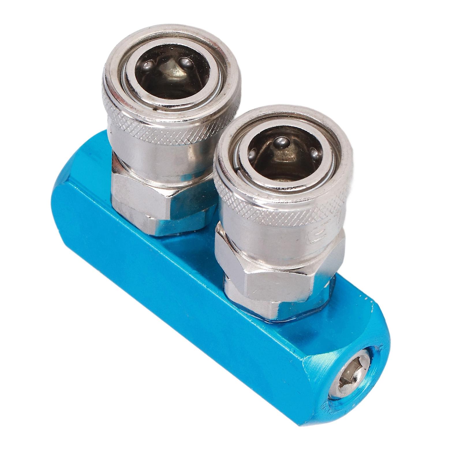 G1/4 Air Distribution Block SML-2, 2-Way 65mm Aluminum Pneumatic