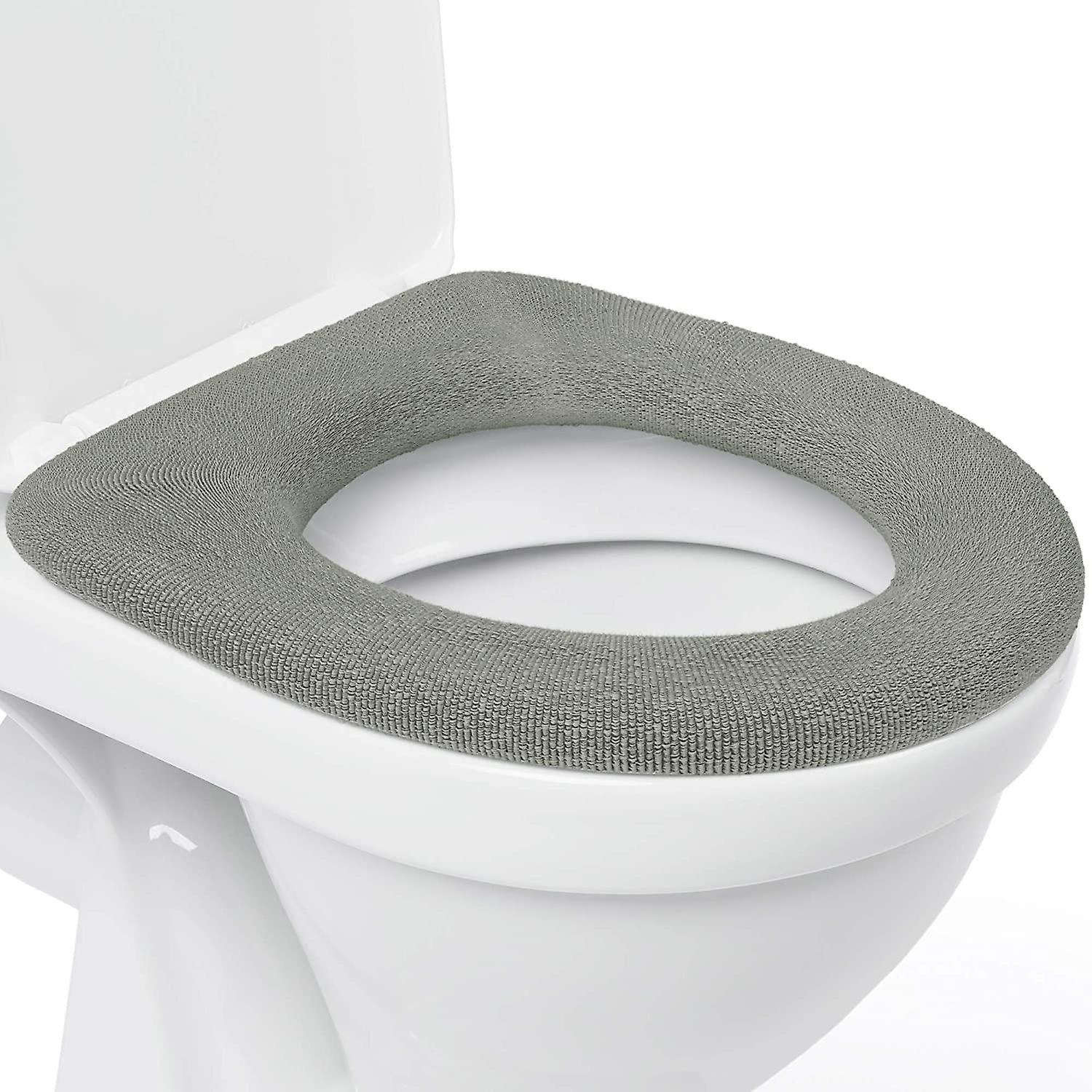 Super bequemer Luxus-WC-Sitzbezug aus gestepptem Fleece - verstärkter Sicherungsring - Universelle Passform - MA