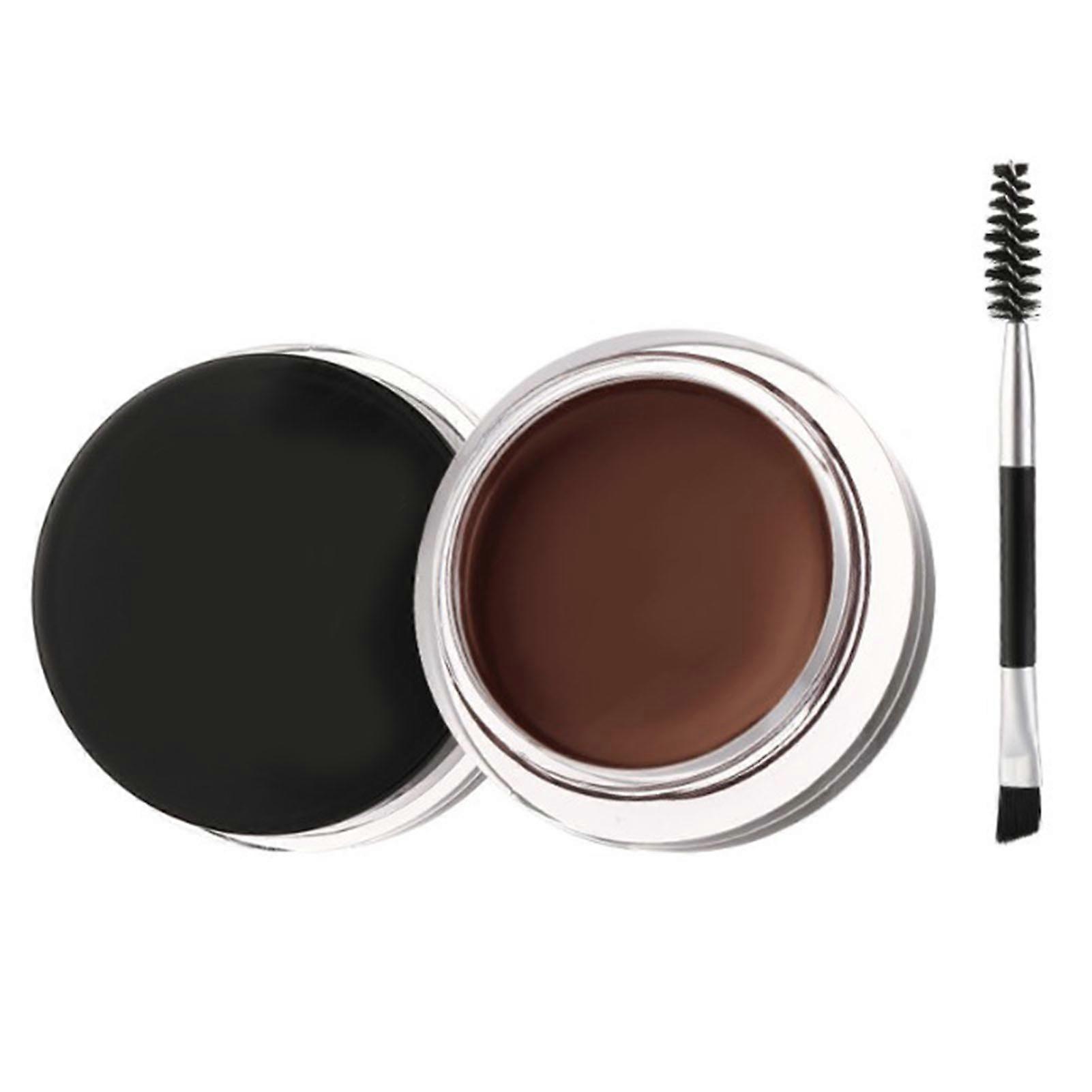 Eyebrow Cream Coffee Shaping Styling Dying with 3D Brush Long Lasting Portable Brow Cream 