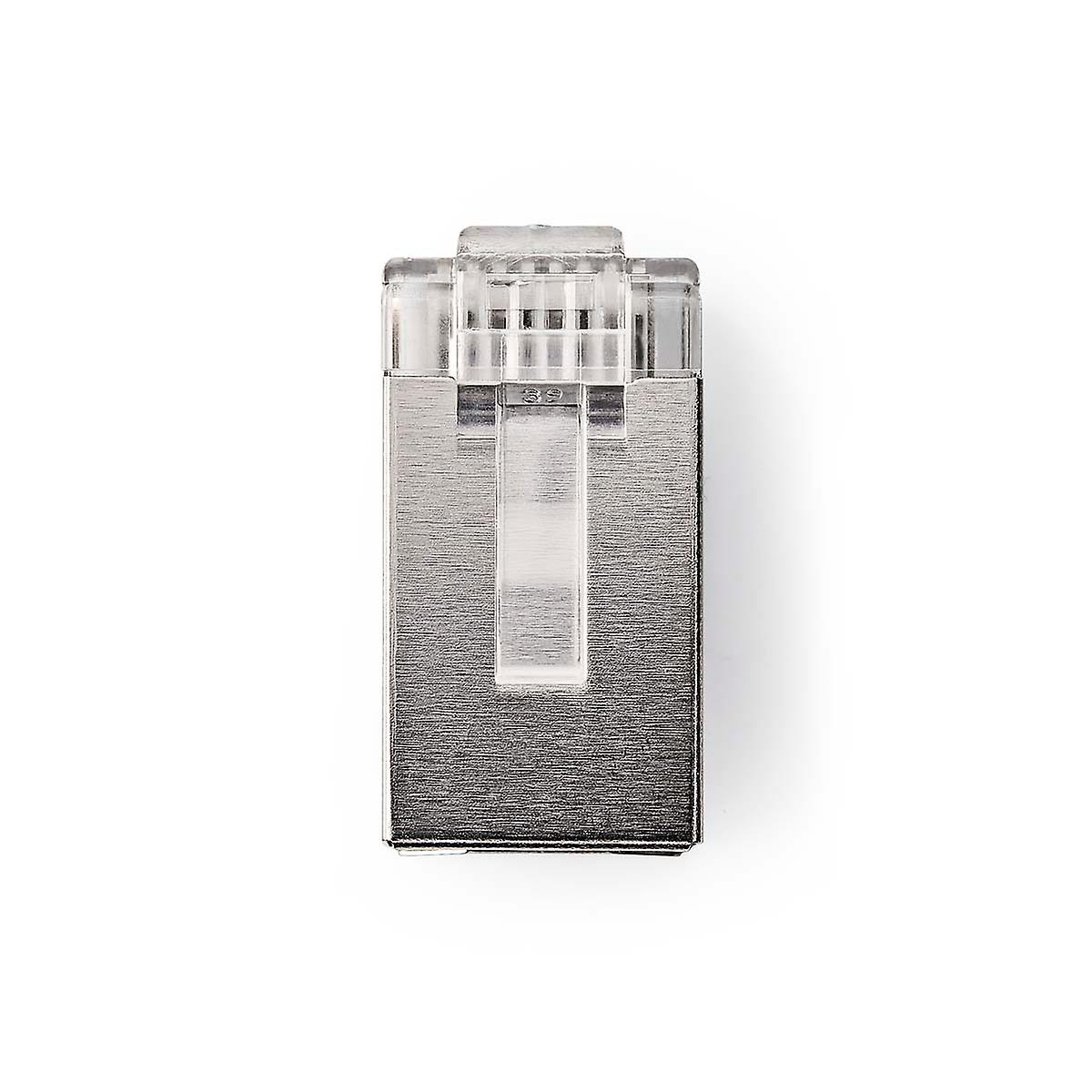 RJ45 connector | Male | Stranded STP CAT6 | Straight | Gold Plated | 10 pcs. | PVC | Transparent | Box