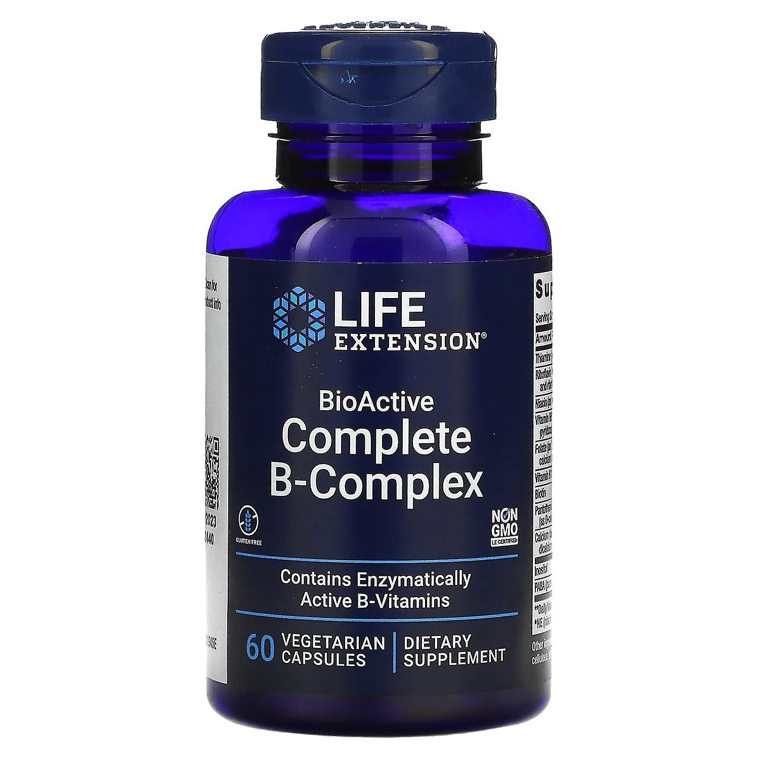 Life Extension, BioActive Complete B-Complex, 60 Vegetarian Capsules