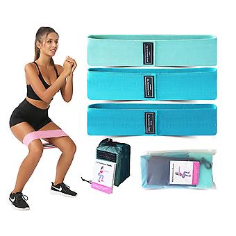 SBMLV-Resistance Bands, Loop Stretch Band Pull Band, Level 3 Leg and Butt Ring Glute Exercise Band (Lake blue + blue + dark blue)