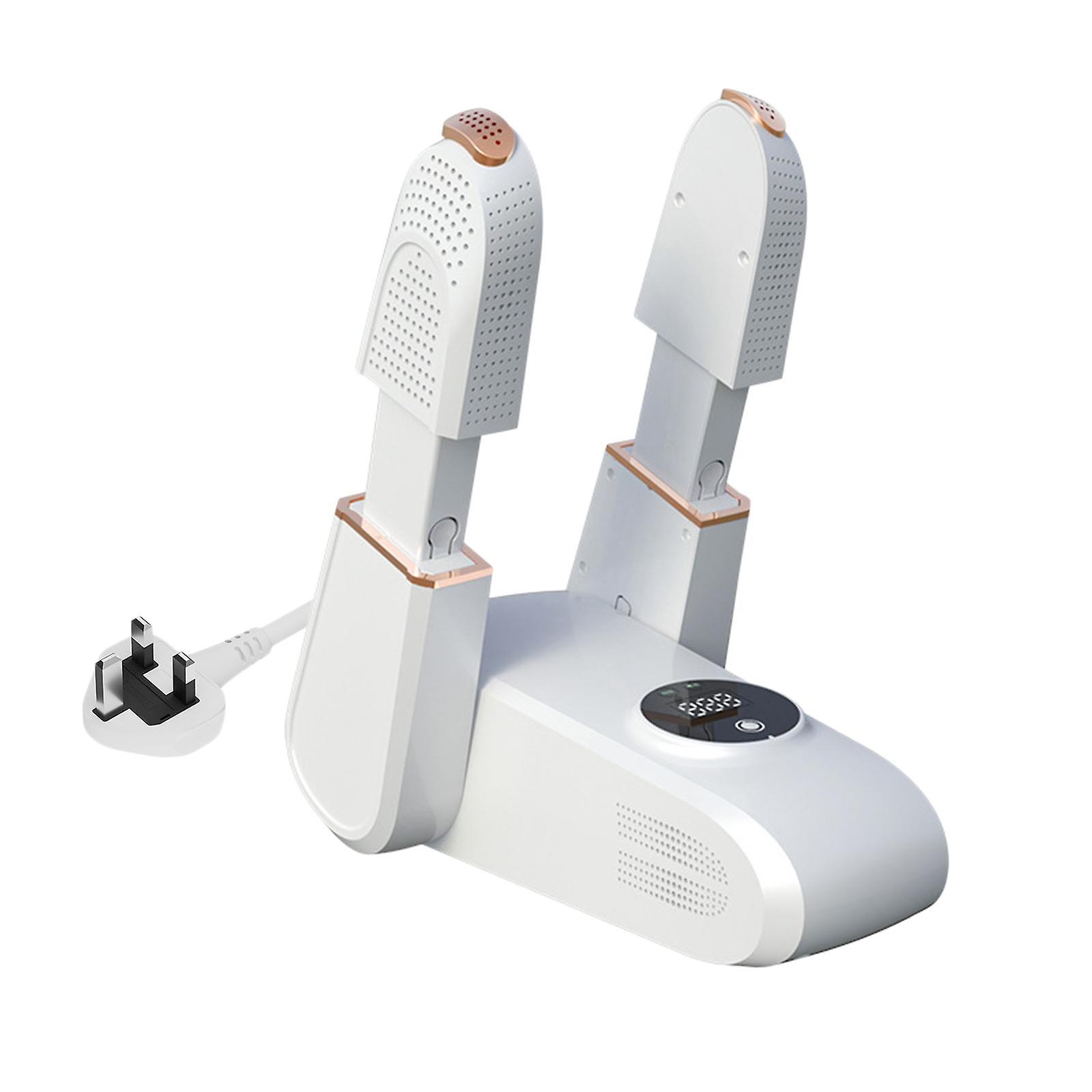 مجفف الأحذية الكهربائي مجفف الأحذية المنزلية المملكة المتحدة التوصيل رف قابل للتعديل ومؤقت التمهيد أكثر دفئا للجوارب أحذية التزلج