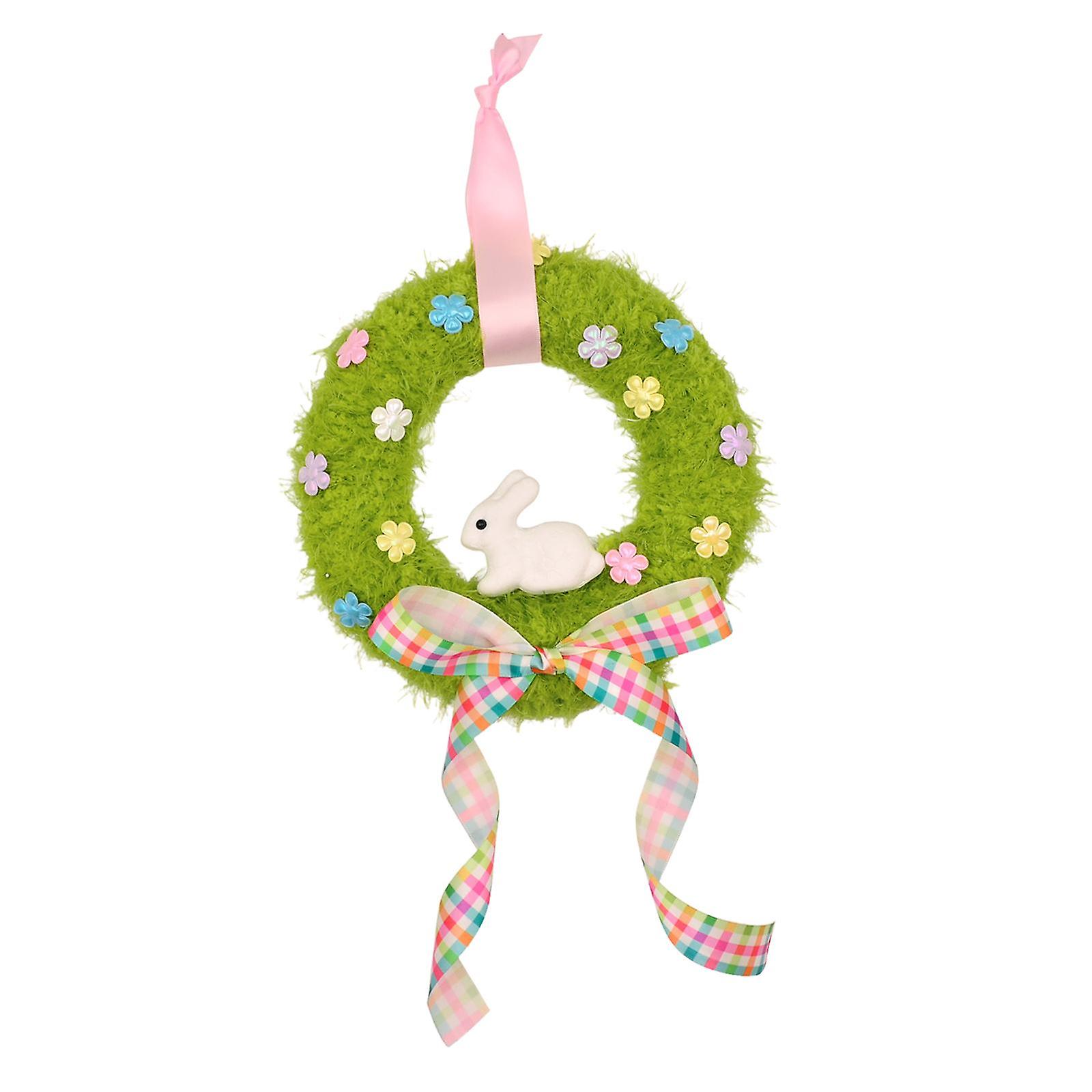 Easter Bunny Wreath Easter Door Wreath Easter Decorations Artificial Easter Wreaths Easter Spring Wreath for Front Door