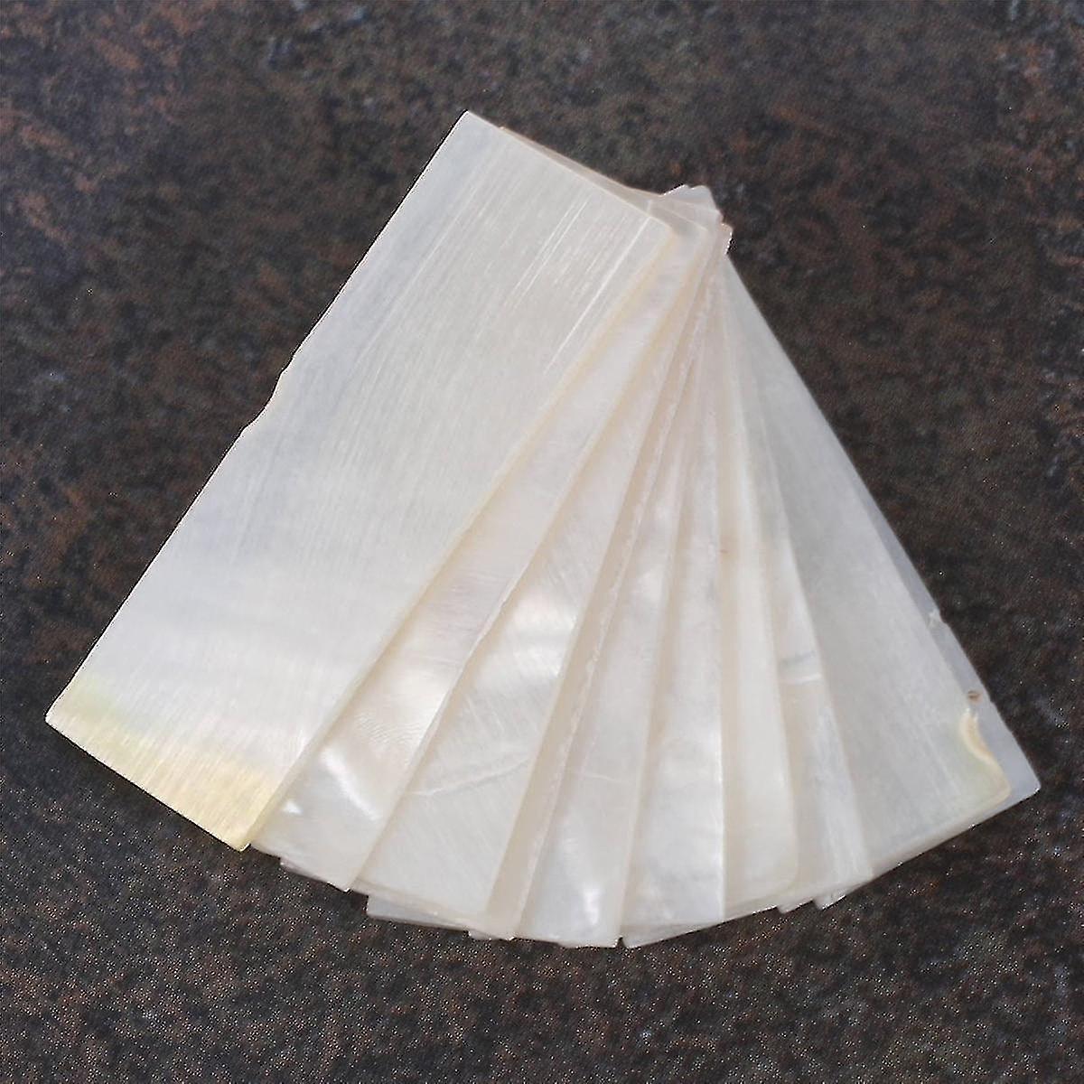 10 pieces inlay material white mother of pearl shell blank rectangular inlay material for guitar