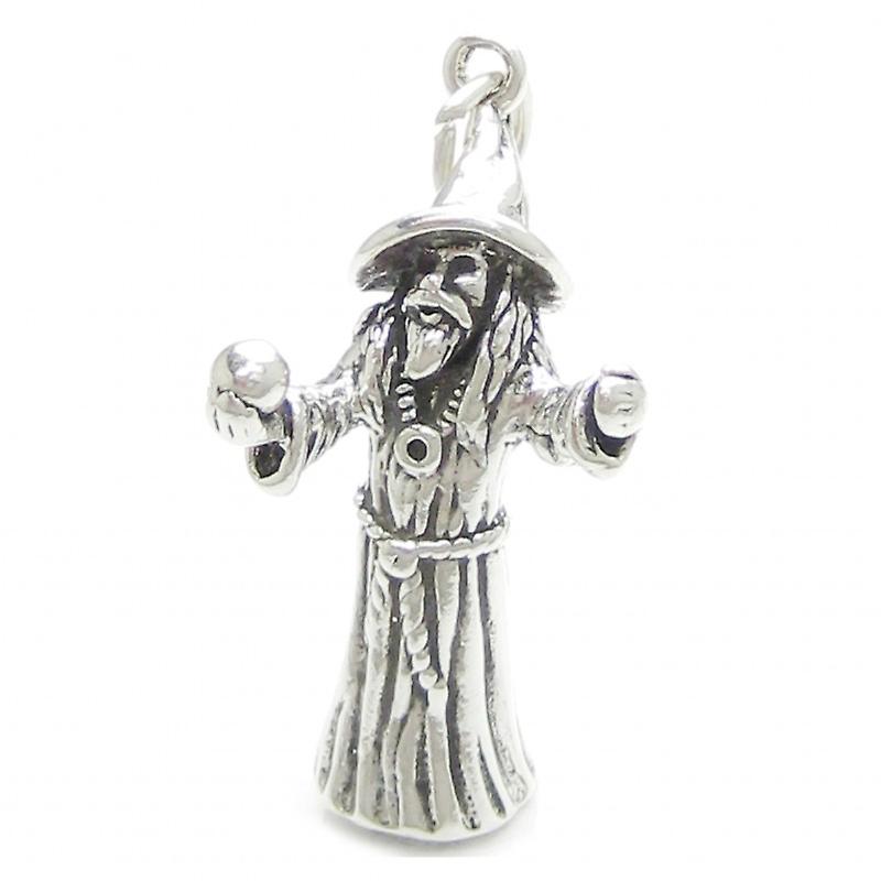 Wizard Sterling Silver Charm .925 X 1 Warlock Wizards Wizzard Charms