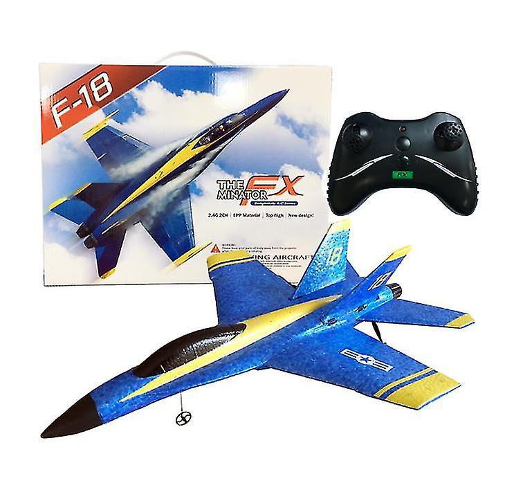 Remote Control Airplane Epp Craft Foam Aircraft Glider Model Outdoor Toy Jet Engine Plane(blue)